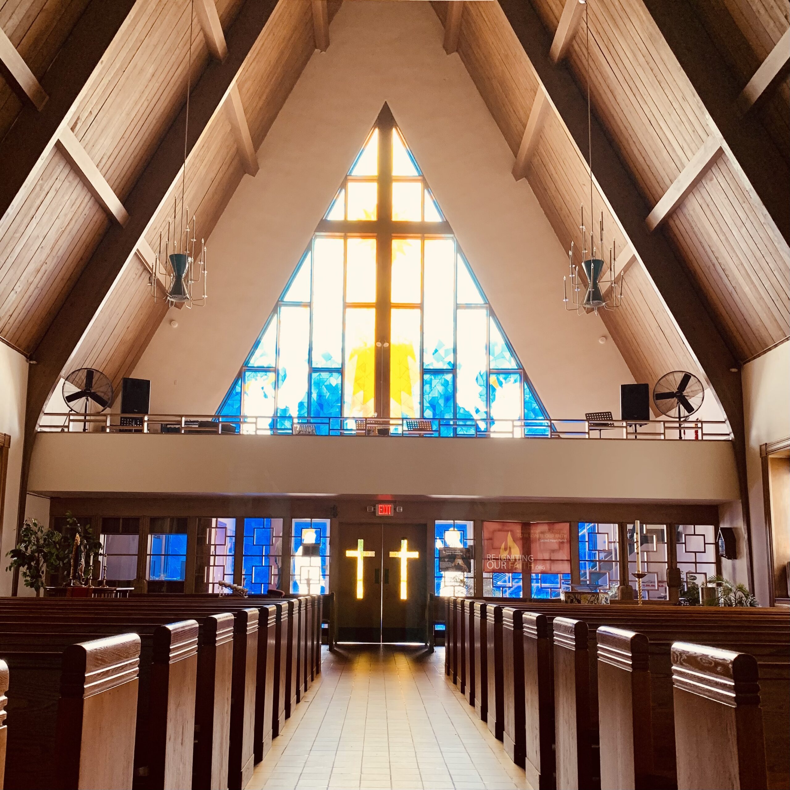 interior view of sacred heart church